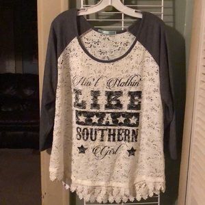 3/4 length Sleeve SOUTHERN tee